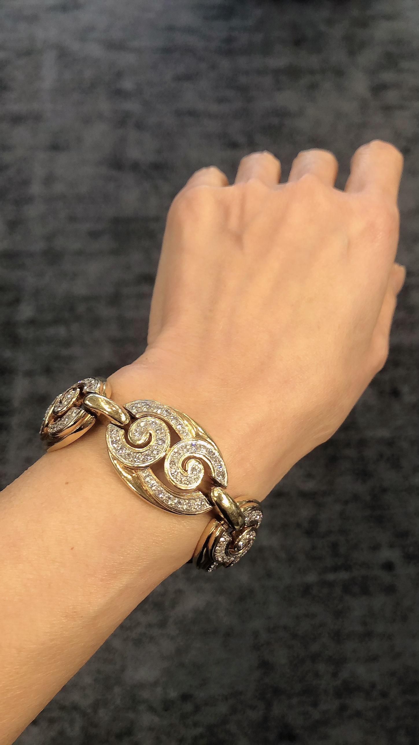 Van Cleef & Arpels Vintage 1970er Jahre Diamant-Gold-Wolkenarmband (Moderne) im Angebot