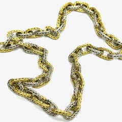 Van Cleef & Arpels Halskette aus zweifarbigem Gold mit Kettenkragen