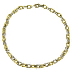 Retro Van Cleef & Arpels Two-Tone Gold Chain Collar Necklace