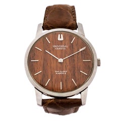 Van Cleef & Arpels Universal Geneve Holz Zifferblatt Stahl Mechanische Armbanduhr