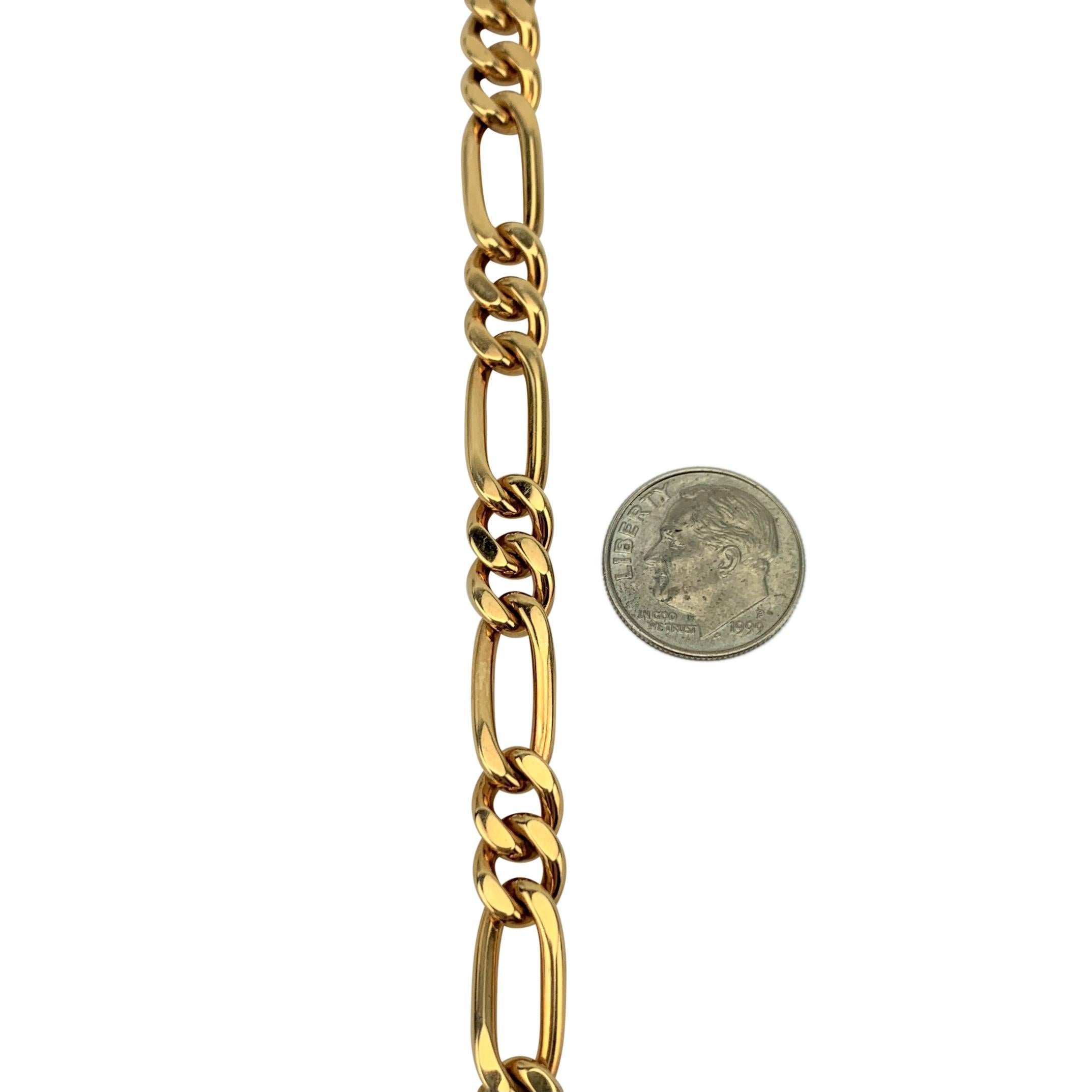 Van Cleef and Arpels VCA 18 Karat Yellow Gold Figaro Link Bracelet at