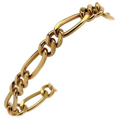 Van Cleef & Arpels VCA 18 Karat Yellow Gold Figaro Link Bracelet