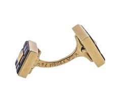 Van Cleef & Arpels VCA 1970s Wood Gold Cufflinks