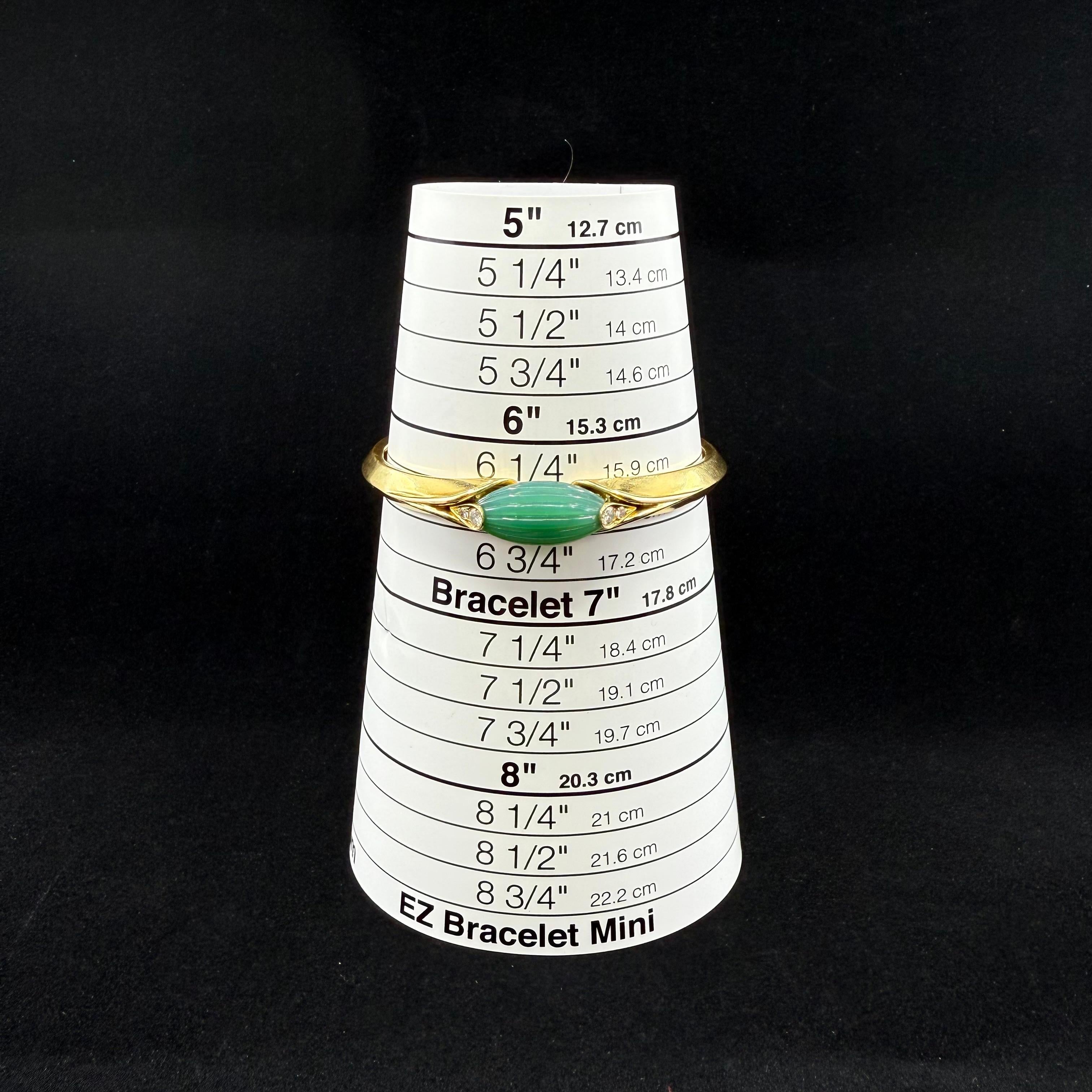 Van Cleef & Arpels Bracciale con diamanti e crisoprasio verde 18Kt in vendita 1