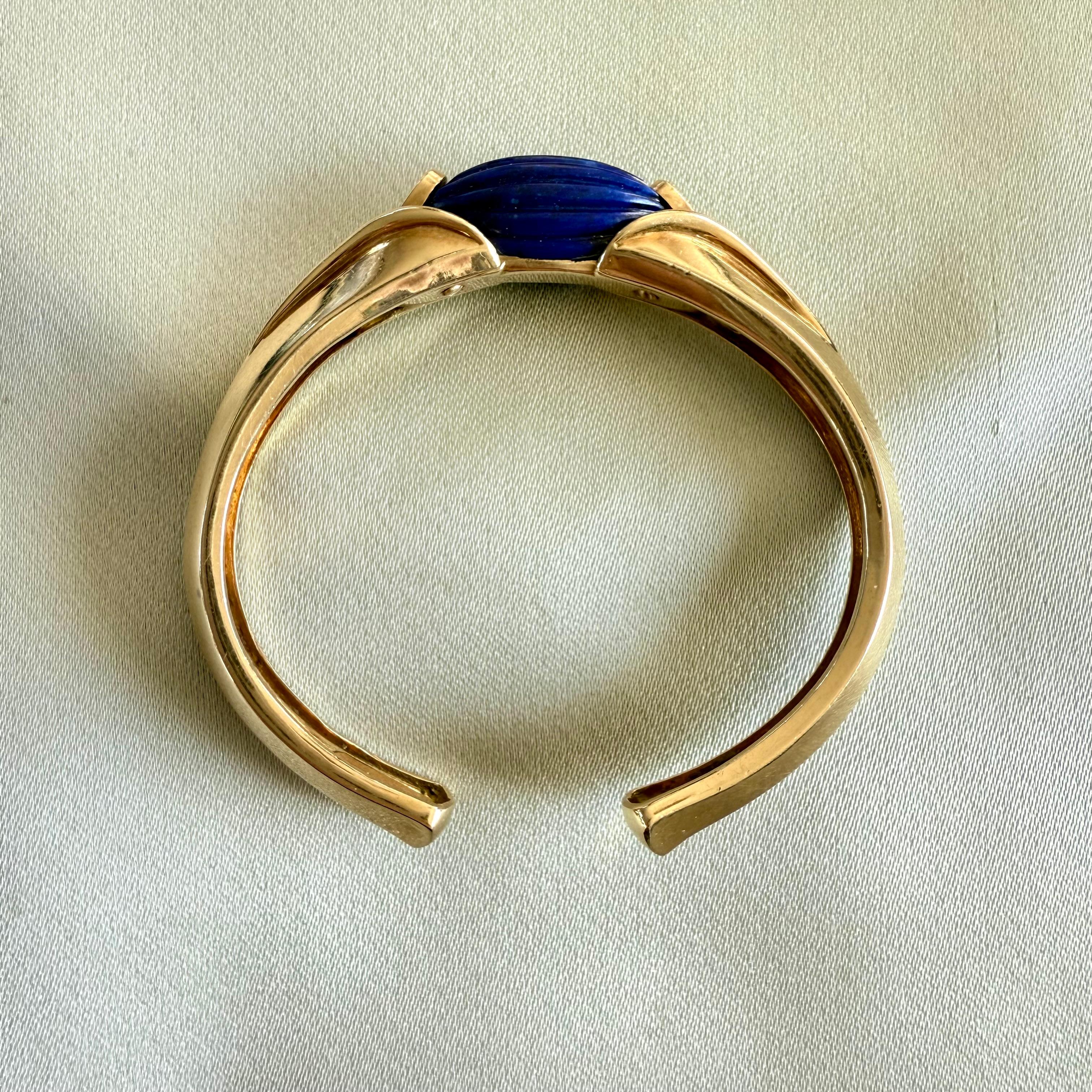Pulsera Van Cleef & Arpels VCA con diamantes y lapislázuli de 18 quilates en venta 8