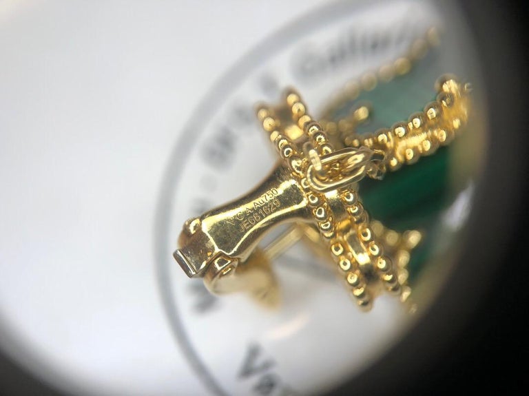 Van Cleef and Arpels VCA Magic Alhambra Malachite Gold Three Motif