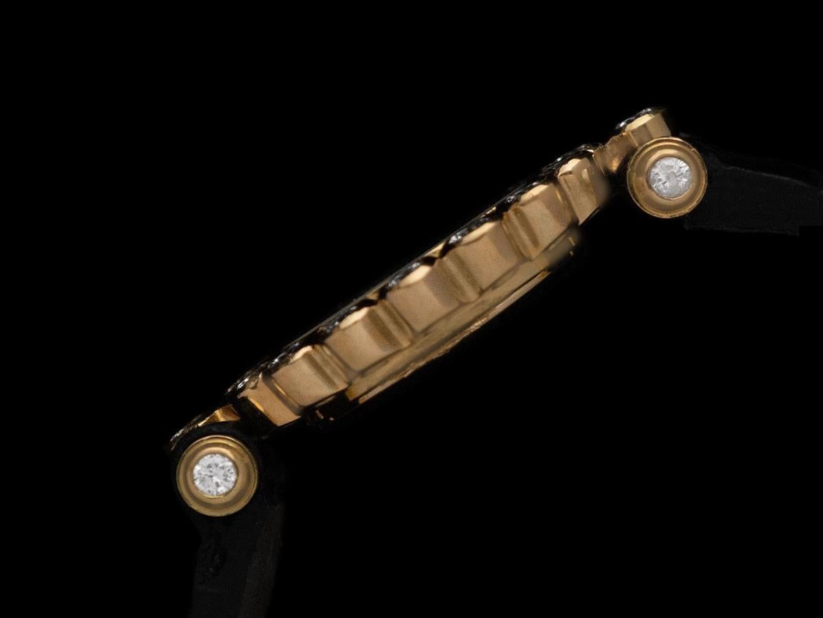 Van Cleef & Arpels VCA Rare Ladies Cocktail Watch - 18K Gold & Factory Diamonds For Sale 2