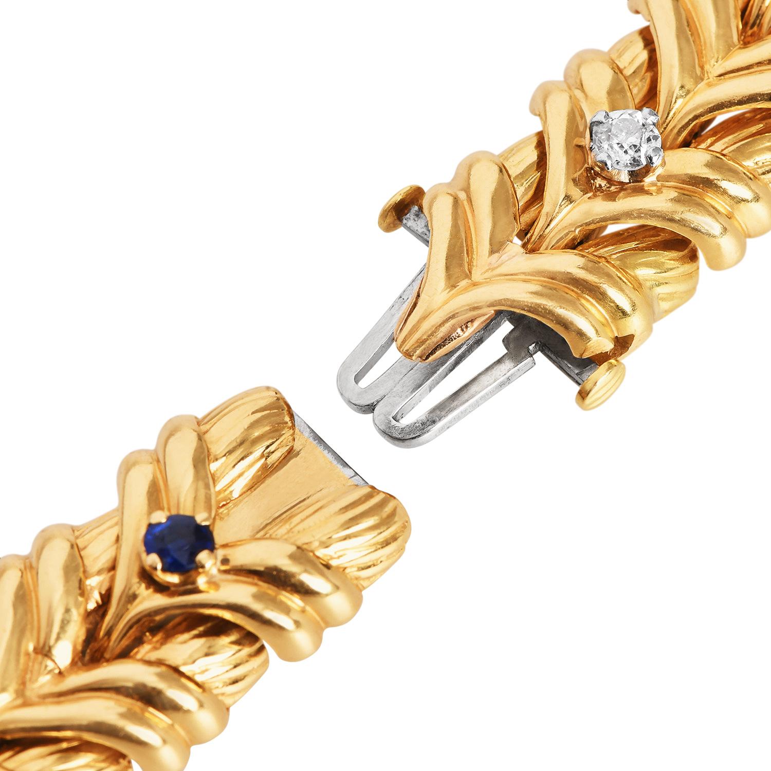 Van Cleef & Arpels VCA Saphir Diamant  Collier ras du cou en or 18k et bracelets Pour femmes en vente