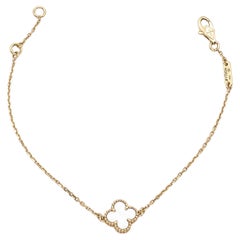 Van Cleef & Arpels VCA Sweet Alhambra Mother-of-Pearl Bracelet in 18K Yello Gold