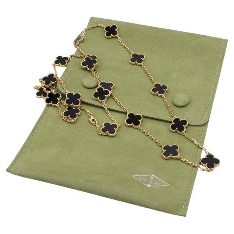 Van Cleef & Arpels Onyx Vintage Alhambra Pendant – Dandelion Antiques