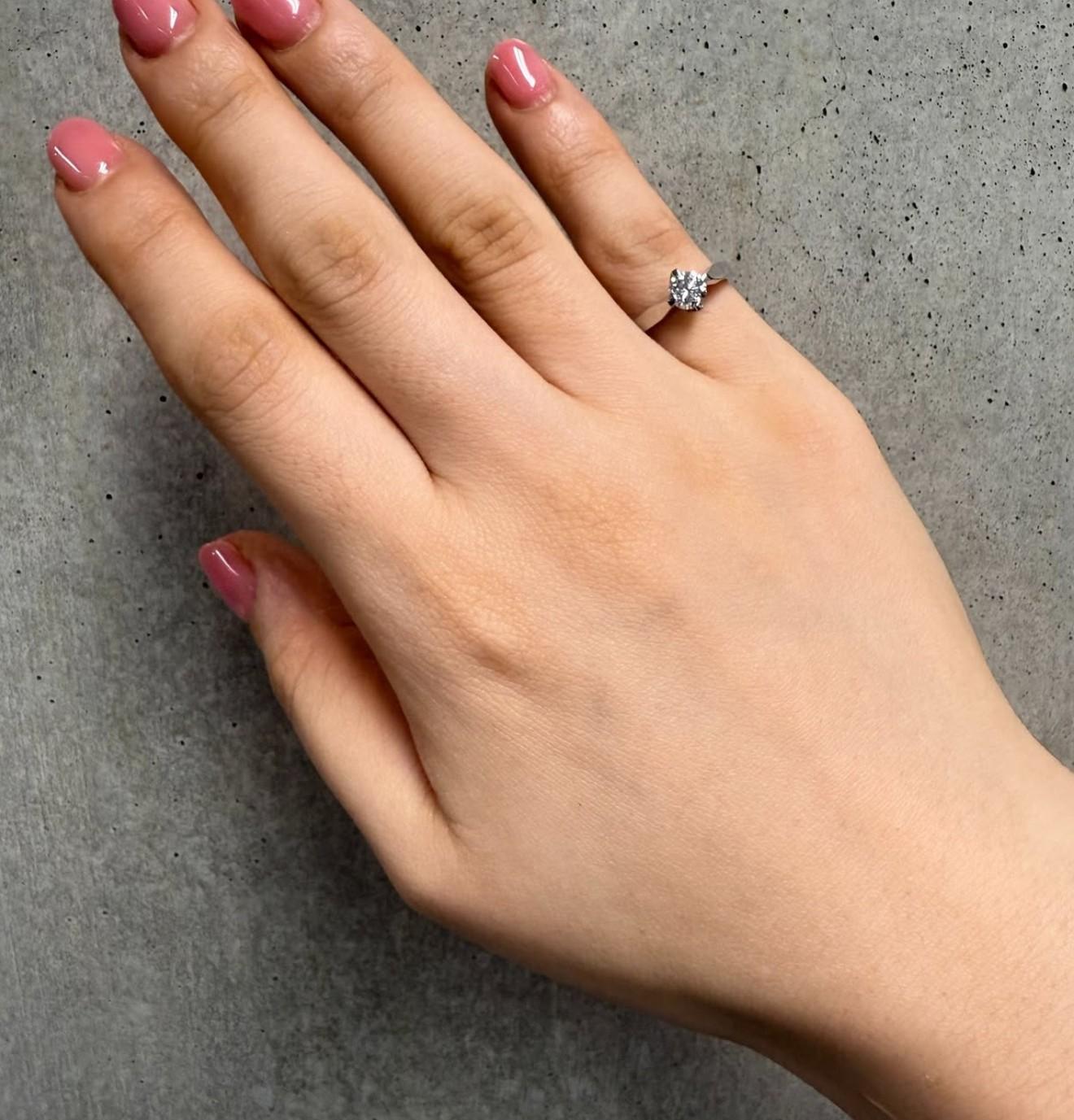 Van Cleef & Arpels Vendome Solitär Diamant 0,51ct D-VVS2-V Platinring US 4 im Angebot 8