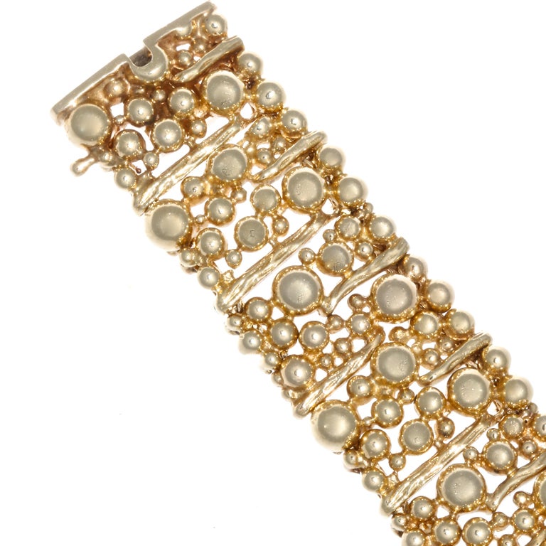 Van Cleef and Arpels Vintage 14 Karat Gold Watch Bracelet For Sale at ...