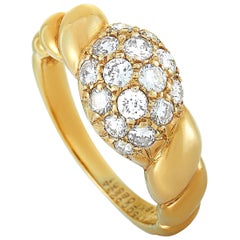 Van Cleef & Arpels Vintage 18 Karat Yellow Gold and 0.85 Carat Diamond Band Ring
