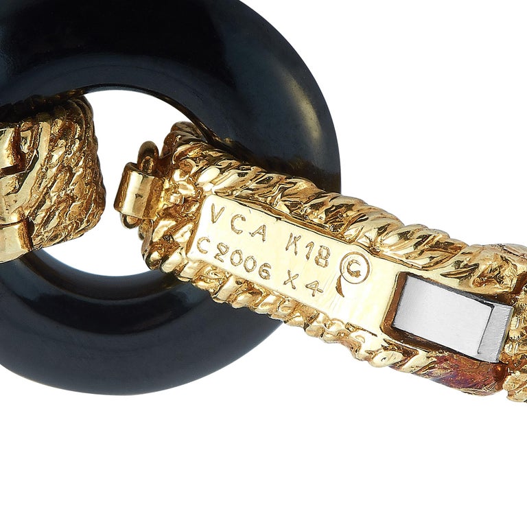 Van Cleef and Arpels Vintage 18 Karat Yellow Gold and Onyx ...