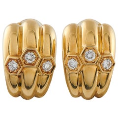 Van Cleef 
Arpels Vintage Orecchini a clip in oro 18 carati con diamanti da 0,40 carati VC06-122325