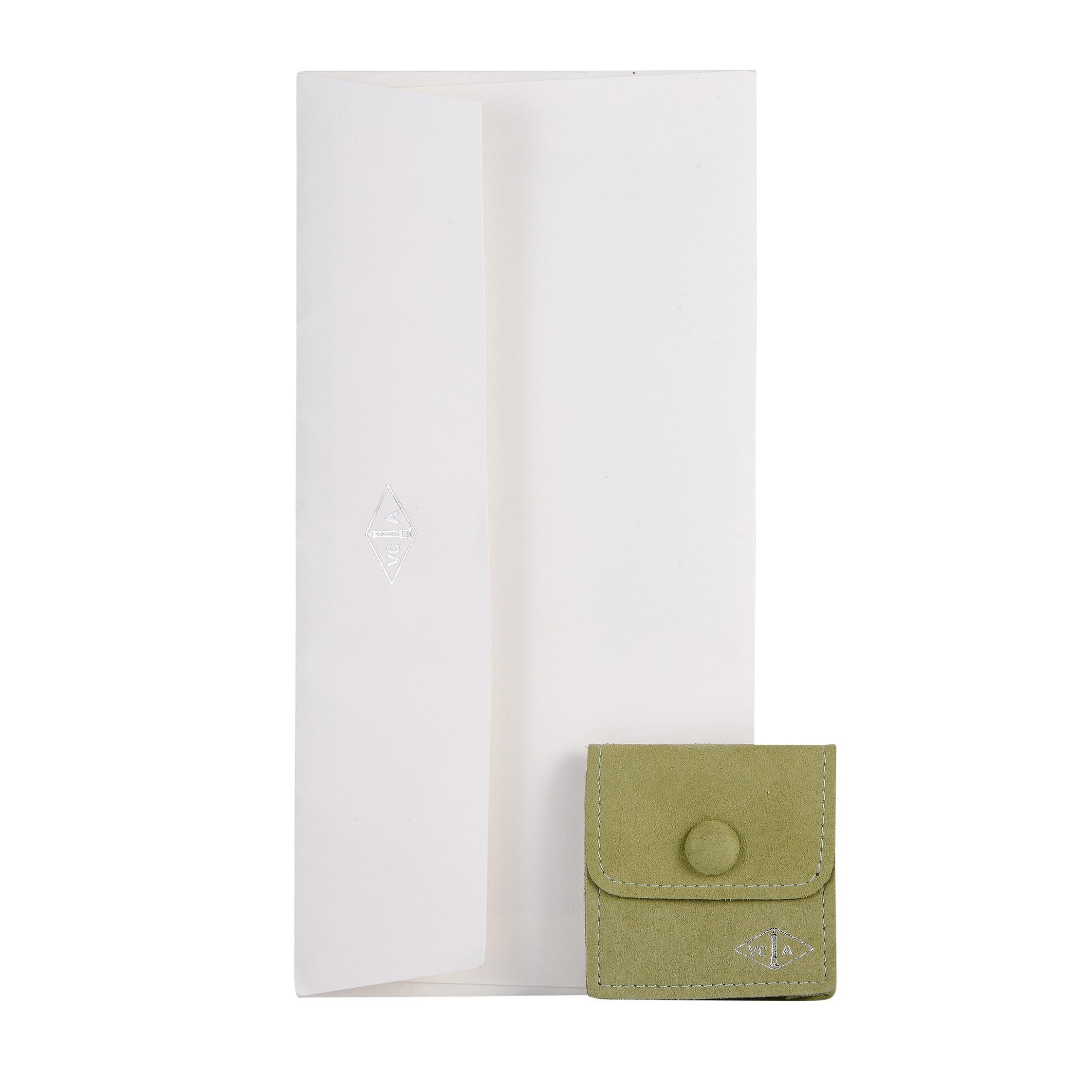 Van Cleef & Arpels Vintage 18K Gold 1.14ct Diamond & Mother of Pearl Earrings In Excellent Condition For Sale In Southampton, PA