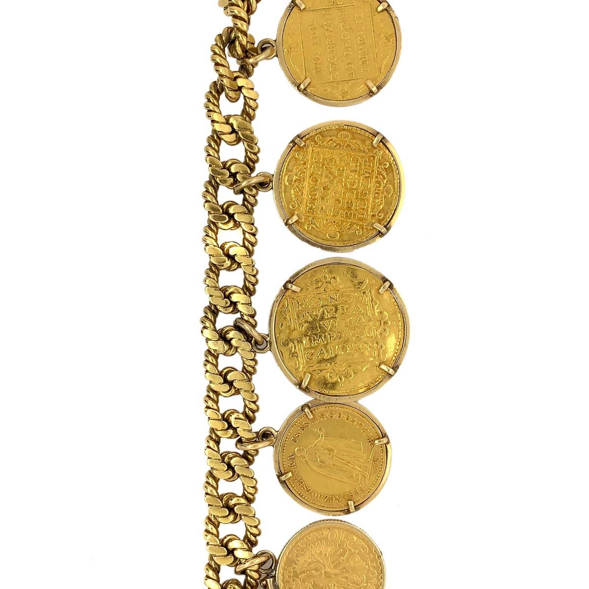 Women's Van Cleef & Arpels Vintage 18 Karat Gold Coin Bracelet