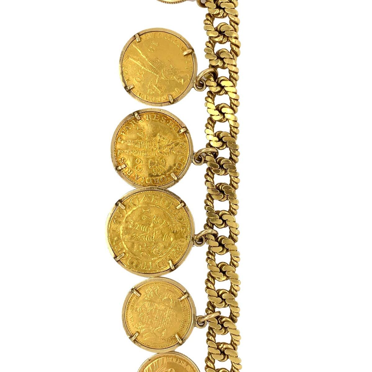 Van Cleef & Arpels Vintage 18 Karat Gold Coin Bracelet 1