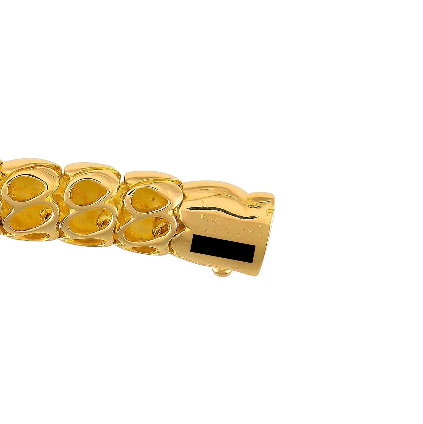 Van Cleef & Arpels Vintage 18K Yellow Gold 3.28ct Diamond Necklace In Excellent Condition In Southampton, PA