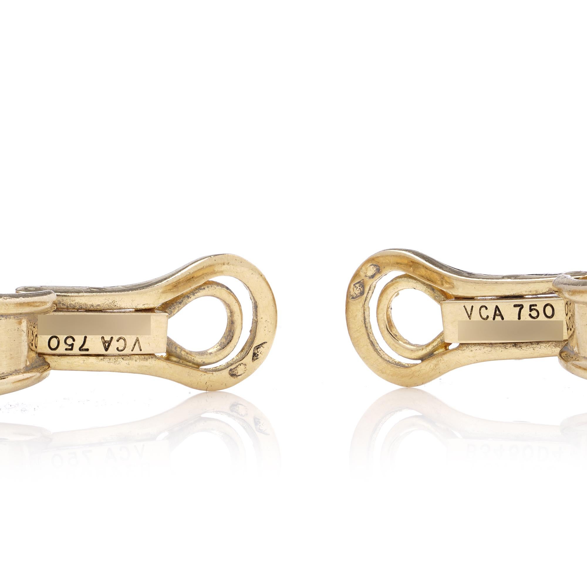 Van Cleef & Arpels Vintage 18kt Gold Clip-On Earrings For Sale 3