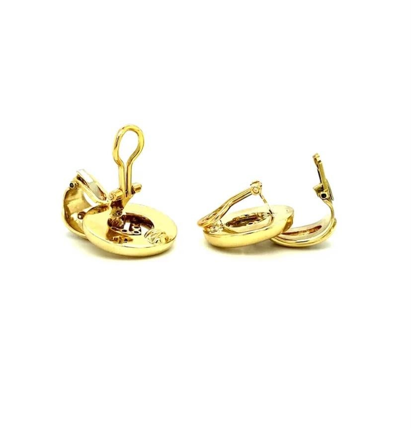 Women's Van Cleef & Arpels Vintage 18kt Gold & Diamond Earring For Sale
