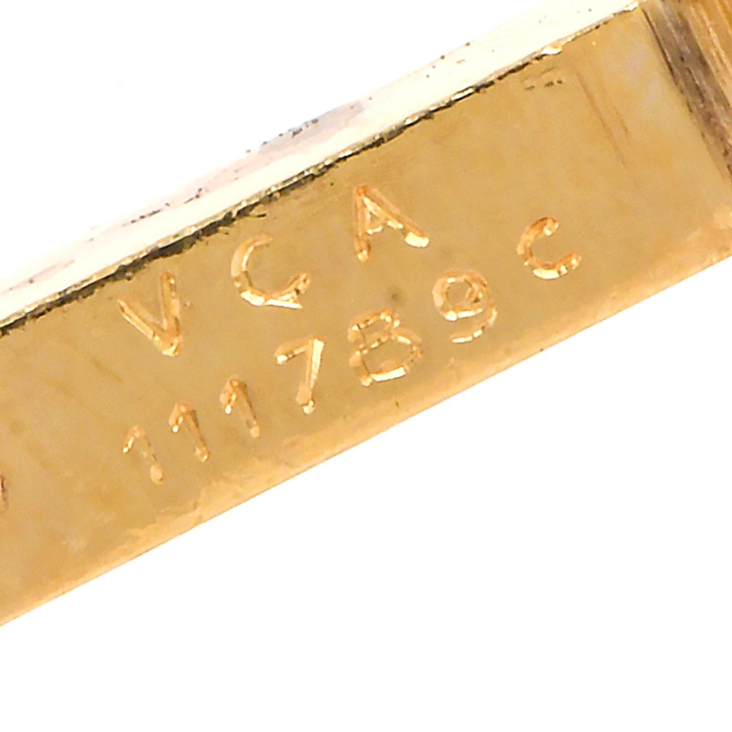 Van Cleef & Arpels Vintage 1970s Gerippte Fledermaus VCA Manschettenknöpfe - 18K Gelbgold im Angebot 2
