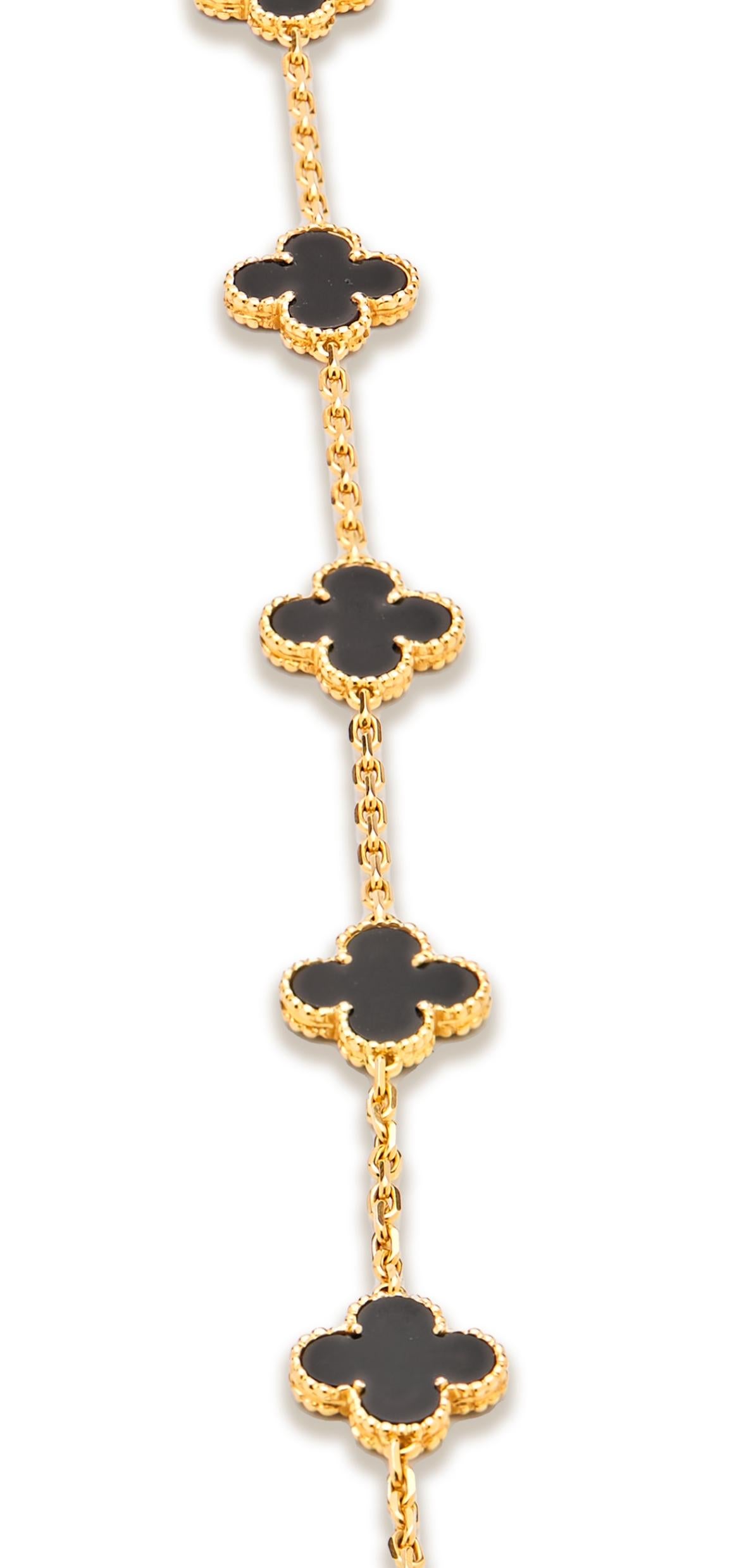 Collana Van Cleef & Arpels Vintage 20 Motif Onyx In condizioni buone in vendita a Addlestone, GB