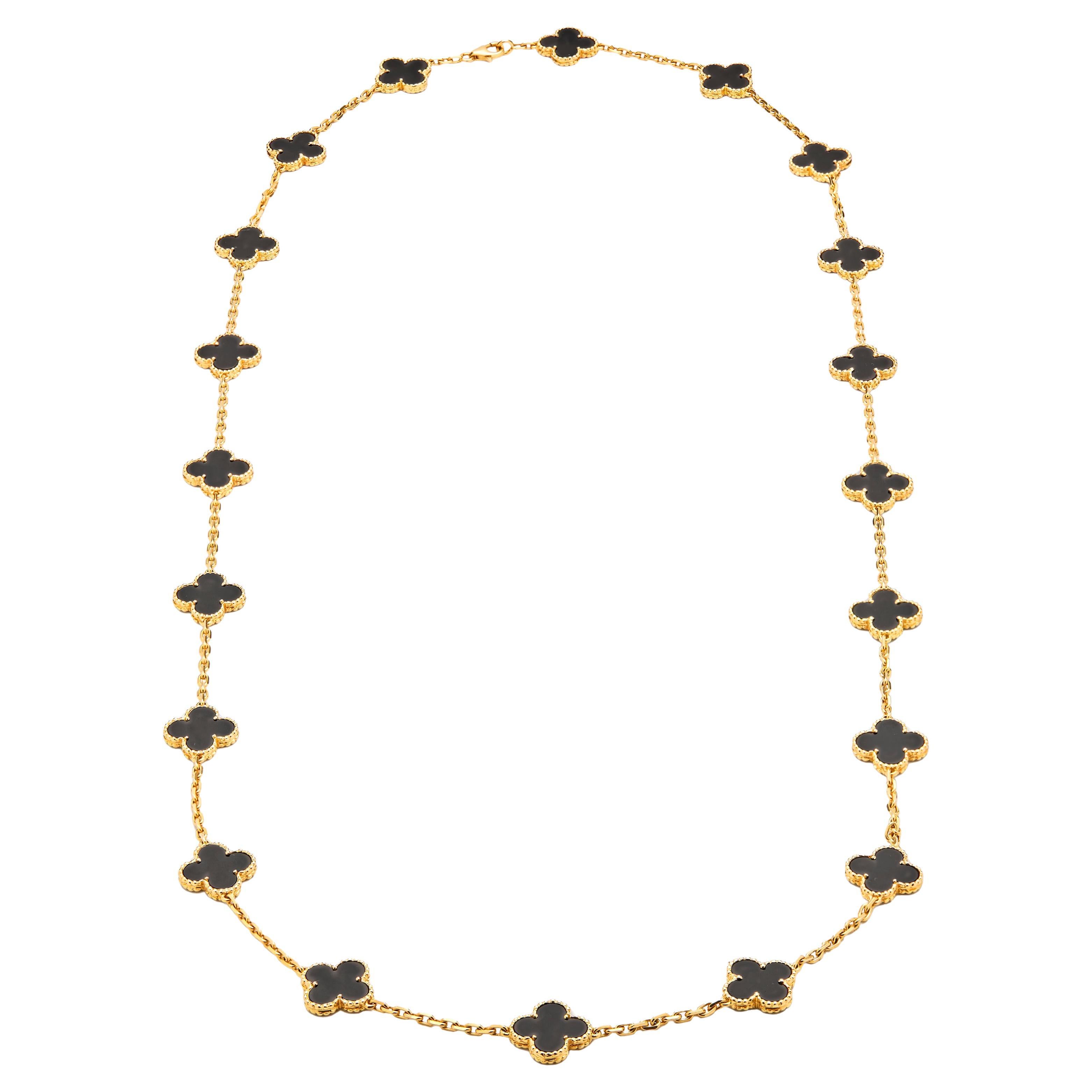 Van Cleef & Arpels Vintage 20 Motif Onyx necklace