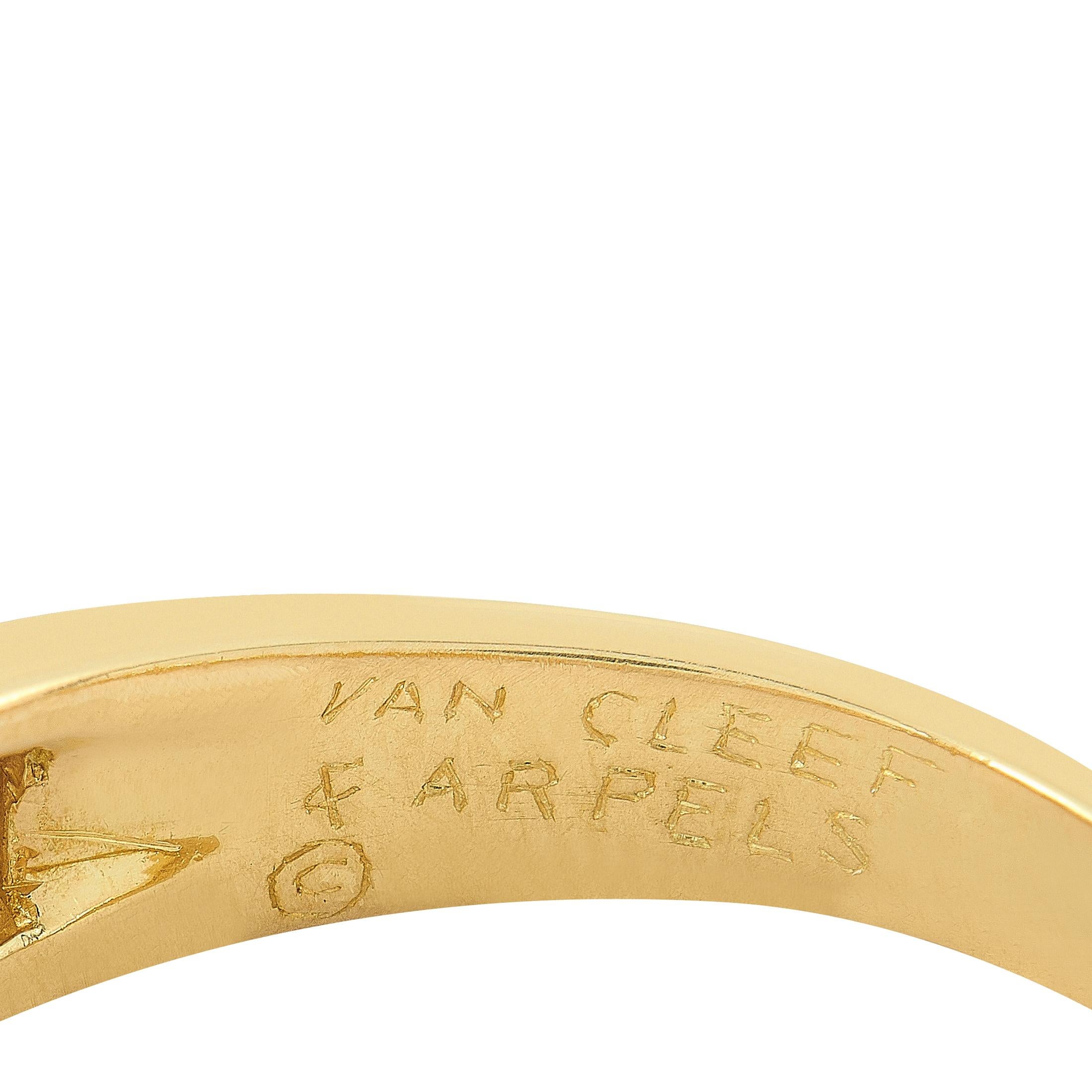 Women's or Men's Van Cleef & Arpels Vintage 2.00 Carat Diamond Yellow Gold Ring