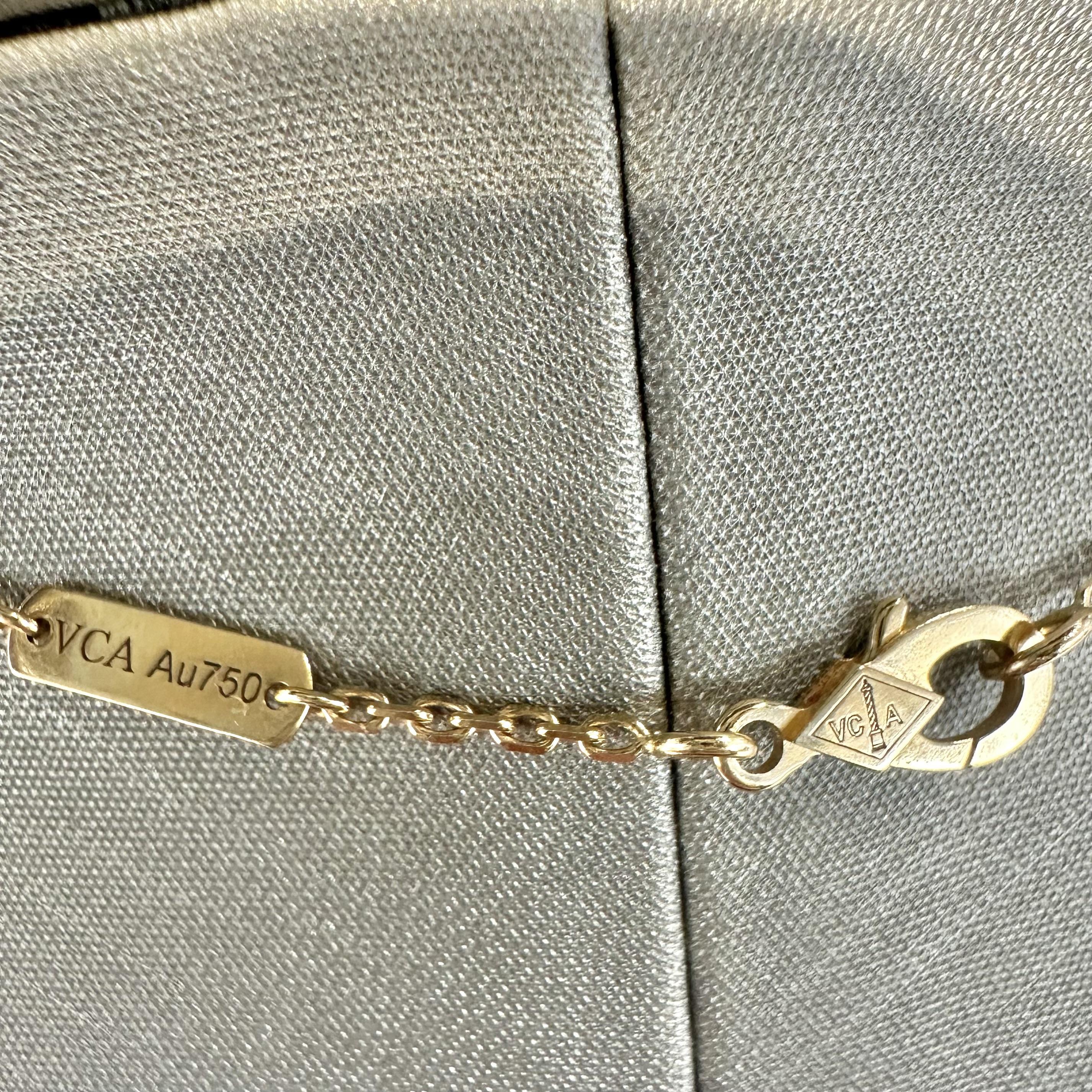 Van Cleef & Arpels Vintage Alhambra 1 Motiv Mutter Perlenkette für Damen oder Herren