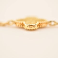 Van Cleef & Arpels Vintage Alhambra 10 Motif Diamond Yellow Gold Necklace