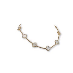 Van Cleef & Arpels Collier de nacre à motif Alhambra 10 vintage