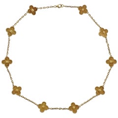 Van Cleef 
Arpels Vintage Alhambra 10 Motif Necklace
