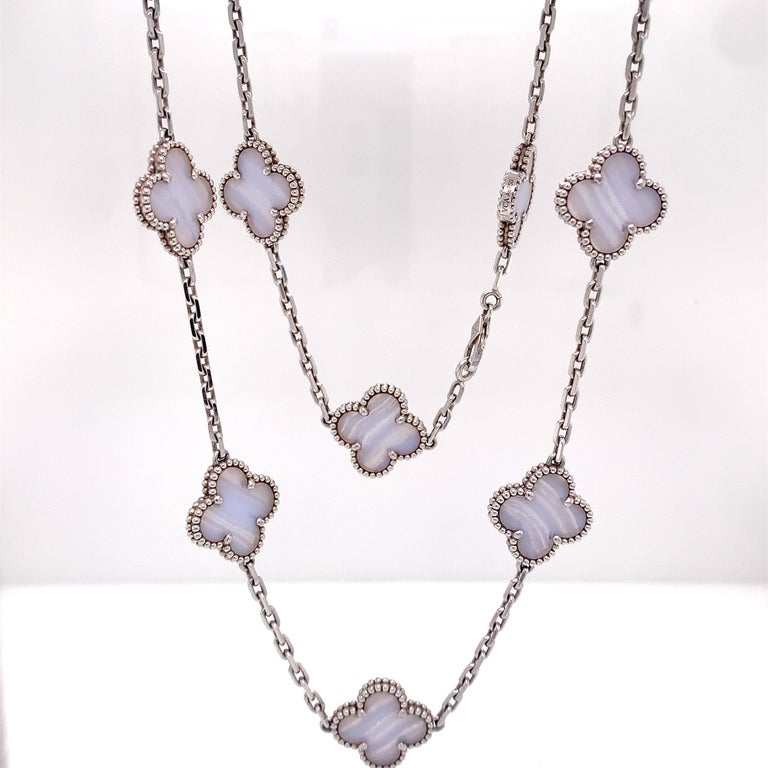 Vca chalcedony necklace clearance