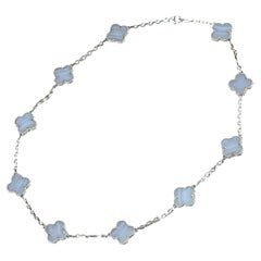 Van Cleef & Arpels Vintage Alhambra 10 Motifs Chalcedony Necklace