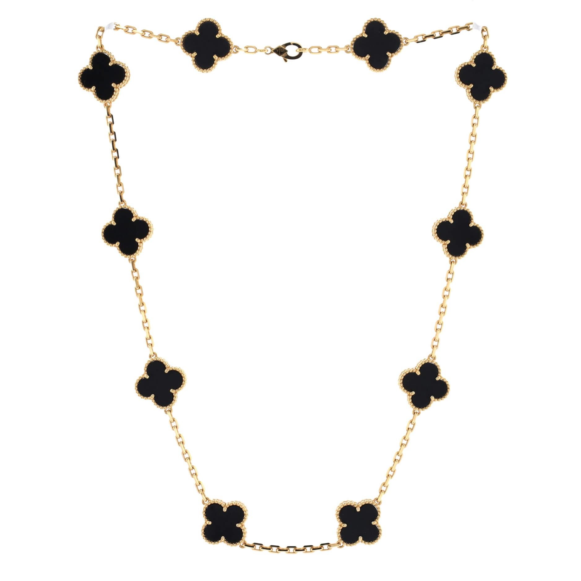 van cleef 10 motif necklace