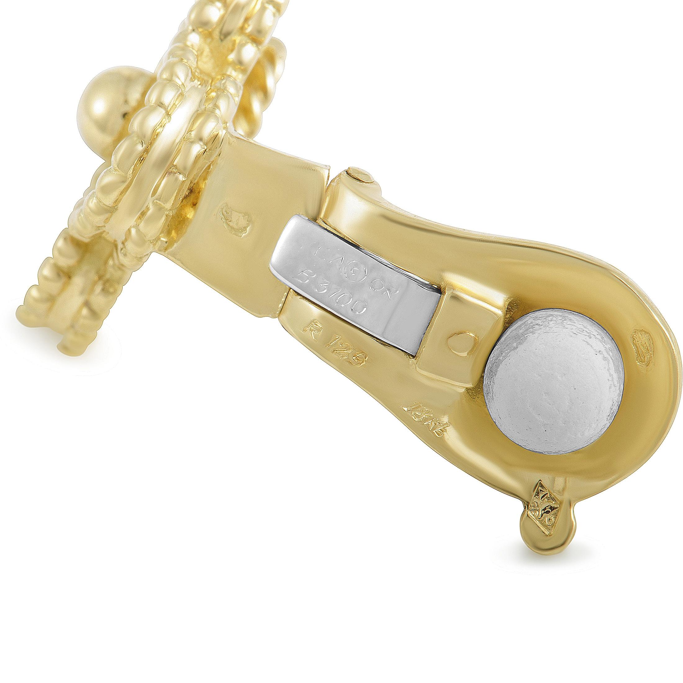 Women's Van Cleef & Arpels Vintage Alhambra 18 Karat Yellow Gold Clip-On Earrings