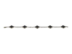 Van Cleef & Arpels Vintage Alhambra 18K Yellow Gold and Onyx Bracelet