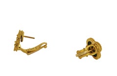 Van Cleef & Arpels Vintage Alhambra 18k Yellow Gold Black Onyx Earrings