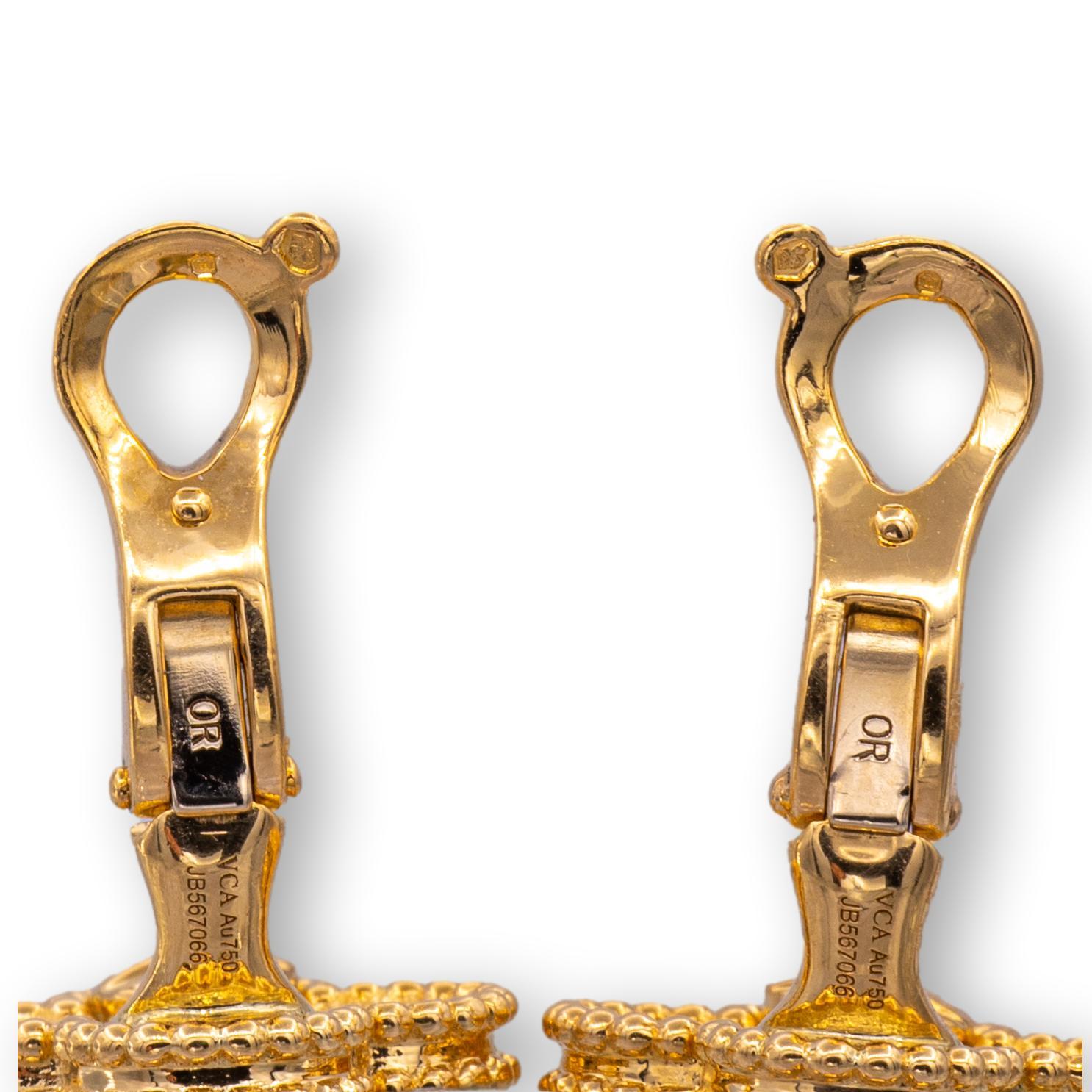 white gold van cleef earrings