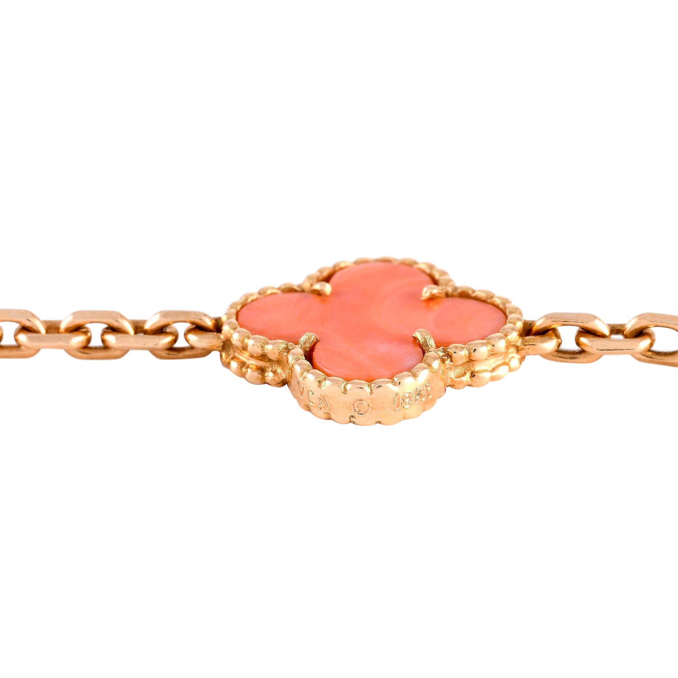 van cleef coral bracelet