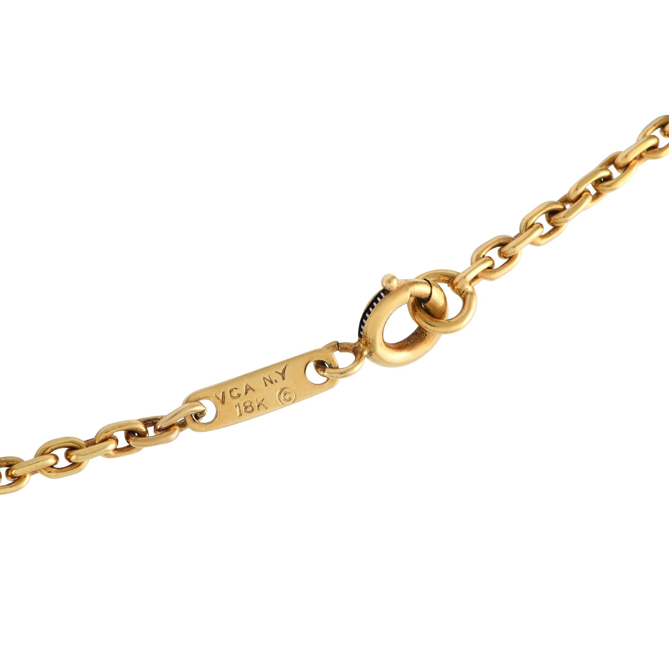 Van Cleef & Arpels Vintage Alhambra Halskette aus 18 Karat Gelbgold mit Lapislazuli und 10 Motiven im Zustand „Hervorragend“ in Southampton, PA