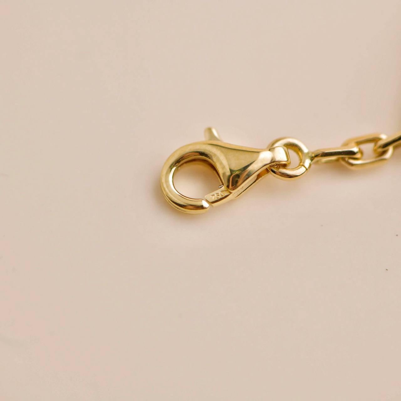 Van Cleef & Arpels Vintage Alhambra 18k Yellow Gold Mother of Pearl Bracelet 3