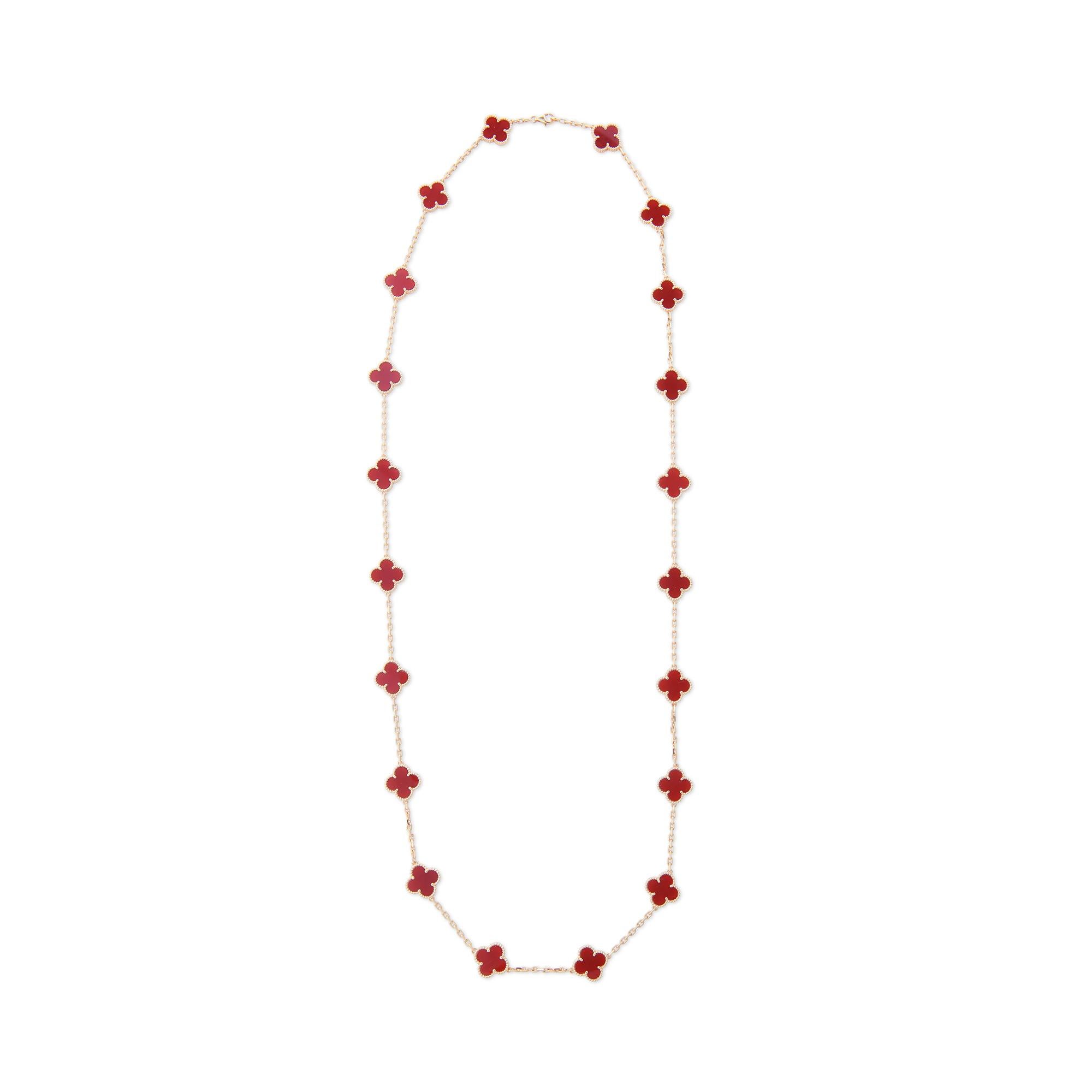 van cleef red necklace