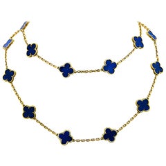 Van Cleef & Arpels Collier Vintage Alhambra 20 Motif Lapis