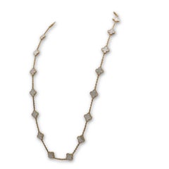 Van Cleef & Arpels Vintage Alhambra 20 Motif Mother of Pearl Necklace
