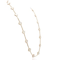 Van Cleef & Arpels Vintage Alhambra 20 Motif Mother of Pearl Necklace