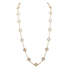 Van Cleef & Arpels Vintage Alhambra 20 Motiv Perlmutt Halskette