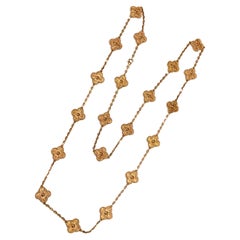 Van Cleef & Arpels Vintage Alhambra 20 Motive 18K Rose Gold Lange Halskette