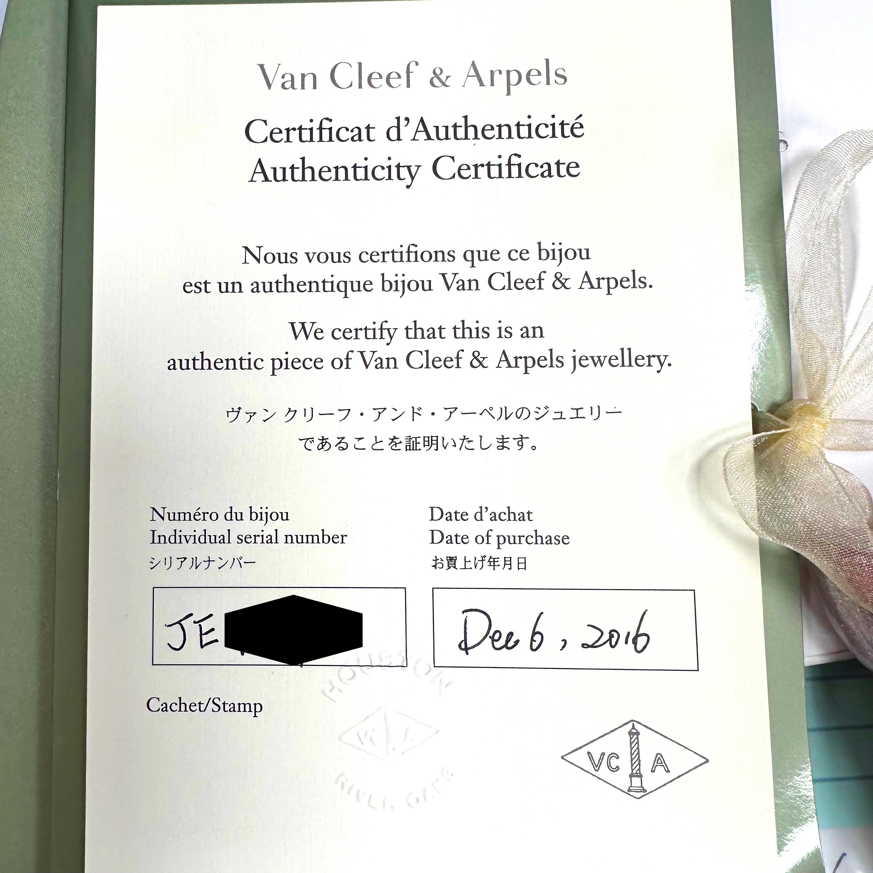 van cleef certificate of authenticity